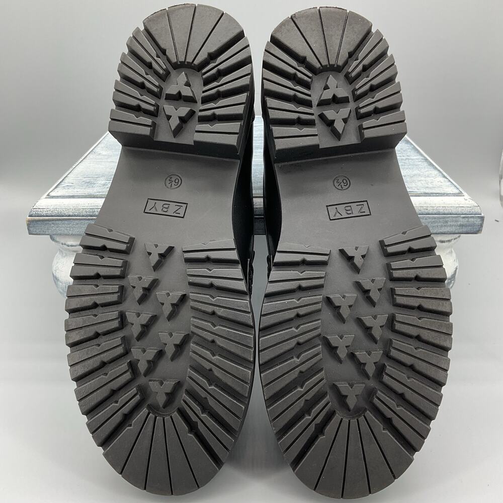 NEW ZBY Women’s Lug Sole Platform Loafers Black Size 6.5 - Picture 8 of 10